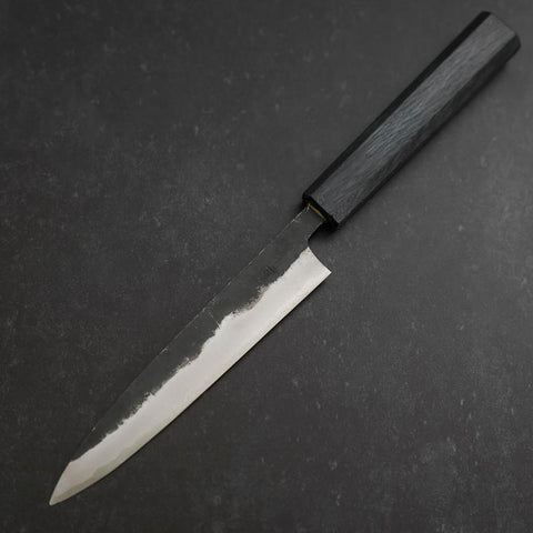 Koyanagi Blue Steel #1 Kurouchi Dark Blue Urushi Handle 150mm-[Musashi]-[Japanese-Kitchen-Knives]