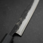 Koyanagi Blue Steel #1 Kurouchi Dark Blue Urushi Handle 150mm-[Musashi]-[Japanese-Kitchen-Knives]