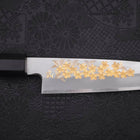 Koyanagi White Steel #2 Kasumi Chokin Sakura Buffalo Ebony Handle 135mm (5.3”)-[Musashi]-[Japanese-Kitchen-Knives]