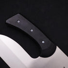 Menkiri (Noodle Knife) Molybdenum Polished Black Cherry Handle 330mm-[Musashi]-[Japanese-Kitchen-Knives]