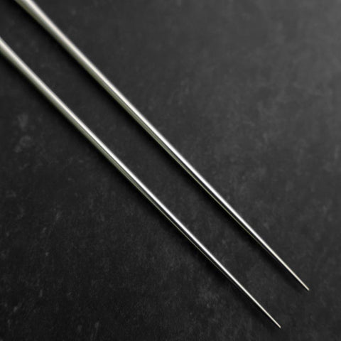 Moribashi Chopsticks Stainless Ebony Handle 150mm with Ebony Sheath and Storage Pouch (5.9”)-[Musashi]-[Japanese-Kitchen-Knives]
