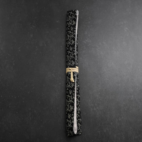 Moribashi Chopsticks Stainless Ebony Handle 150mm with Ebony Sheath and Storage Pouch (5.9”)-[Musashi]-[Japanese-Kitchen-Knives]