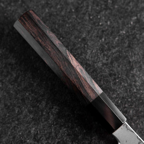 Mukimono Blue Steel #2 Suminagashi Buffalo Ebony Handle 170mm-[Musashi]-[Japanese-Kitchen-Knives]