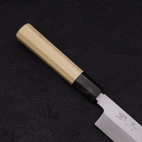 Mukimono White Steel #2 Kasumi Buffalo Magnolia Handle 180mm-[Musashi]-[Japanese-Kitchen-Knives]