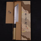 Mukimono White Steel #2 Kasumi Buffalo Magnolia Handle 180mm-[Musashi]-[Japanese-Kitchen-Knives]