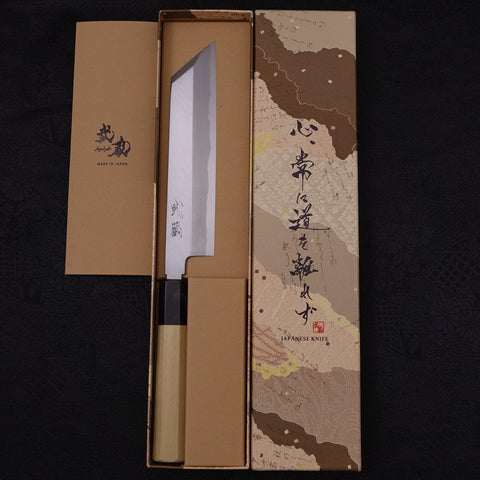 Mukimono White Steel #2 Kasumi Buffalo Magnolia Handle 180mm-[Musashi]-[Japanese-Kitchen-Knives]