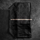 Musashi Japanese Style Kitchen Knife Roll Black Flower 2 Pockets Handmade-[Musashi]-[Japanese-Kitchen-Knives]