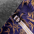 Musashi Japanese Style Kitchen Knife Roll Navy Golden Tiger 2 Pockets Handmade-[Musashi]-[Japanese-Kitchen-Knives]