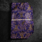 Musashi Japanese Style Kitchen Knife Roll Navy Golden Tiger 2 Pockets Handmade-[Musashi]-[Japanese-Kitchen-Knives]