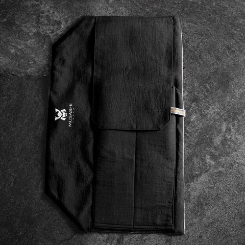Musashi Japanese Style Kitchen Knife Roll Yamagata Kikkamon - Purple 2 Pockets Handmade-[Musashi]-[Japanese-Kitchen-Knives]