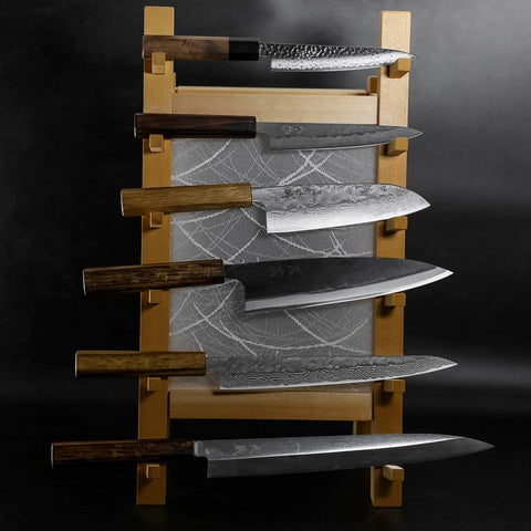 Musashi Kitchen Knives Displaying Sugi-[Musashi]-[Japanese-Kitchen-Knives]