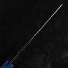 Nakiri AUS-10 Damascus Blue Urushi Handle 165mm-[Musashi]-[Japanese-Kitchen-Knives]