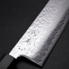 Nakiri AUS-10 Mirror Tsuchime Damascus Buffalo Magnolia Handle 165mm-[Musashi]-[Japanese-Kitchen-Knives]
