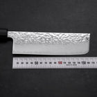 Nakiri AUS-10 Mirror Tsuchime Damascus Buffalo Magnolia Handle 165mm-[Musashi]-[Japanese-Kitchen-Knives]