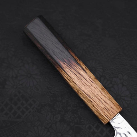 Nakiri AUS-10 Mirror Tsuchime Damascus Yaki Urushi Handle 165mm-[Musashi]-[Japanese-Kitchen-Knives]