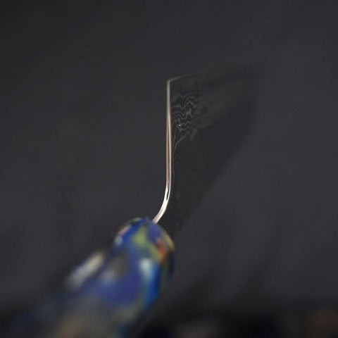 Nakiri AUS-10 Nashiji Damascus Ocean Fireworks Handle 165mm-[Musashi]-[Japanese-Kitchen-Knives]