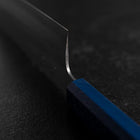 Nakiri AUS-10 Polished Blue Urushi Handle 170mm (6.7”)-[Musashi]-[Japanese-Kitchen-Knives]