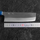 Nakiri AUS-10 Polished Blue Urushi Handle 170mm (6.7”)-[Musashi]-[Japanese-Kitchen-Knives]