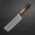 Nakiri AUS-10 Polished Nashiji Damascus Yaki Urushi Handle 165mm-[Musashi]-[Japanese-Kitchen-Knives]