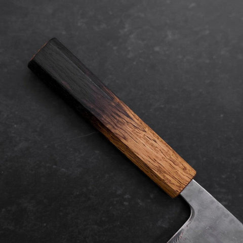 Nakiri AUS-10 Polished Nashiji Damascus Yaki Urushi Handle 165mm-[Musashi]-[Japanese-Kitchen-Knives]
