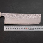 Nakiri AUS-10 Tsuchime Damascus Ocean Black White Gold Handle 165mm (6.5”)-[Musashi]-[Japanese-Kitchen-Knives]