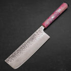 Nakiri AUS-10 Tsuchime Damascus Ocean Sakura Handle 165mm-[Musashi]-[Japanese-Kitchen-Knives]