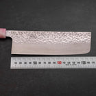 Nakiri AUS-10 Tsuchime Damascus Ocean Sakura Handle 165mm-[Musashi]-[Japanese-Kitchen-Knives]