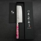 Nakiri AUS-10 Tsuchime Damascus Ocean Sakura Handle 165mm-[Musashi]-[Japanese-Kitchen-Knives]
