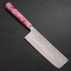 Nakiri AUS-10 Tsuchime Damascus Ocean Sakura Handle 165mm-[Musashi]-[Japanese-Kitchen-Knives]