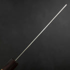 Nakiri AUS-10 Tsuchime Damascus Shitan Walnut Handle 165mm-[Musashi]-[Japanese-Kitchen-Knives]