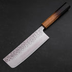 Nakiri AUS-10 Tsuchime Damascus Yaki Urushi Handle 165mm-[Musashi]-[Japanese-Kitchen-Knives]
