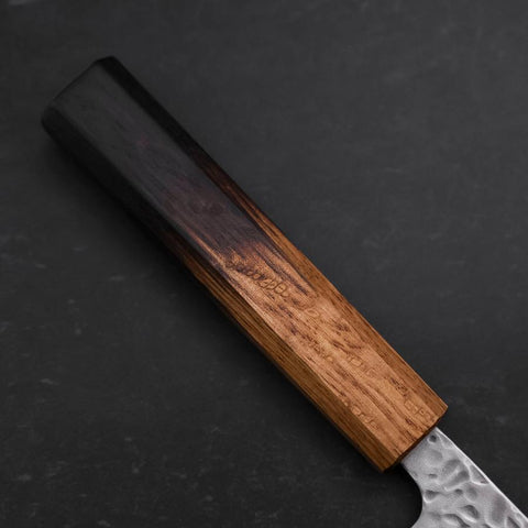 Nakiri AUS-10 Tsuchime Damascus Yaki Urushi Handle 165mm-[Musashi]-[Japanese-Kitchen-Knives]
