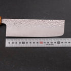 Nakiri AUS-10 Tsuchime Damascus Yaki Urushi Handle 165mm-[Musashi]-[Japanese-Kitchen-Knives]