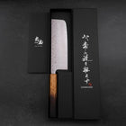 Nakiri AUS-10 Tsuchime Damascus Yaki Urushi Handle 165mm-[Musashi]-[Japanese-Kitchen-Knives]