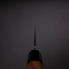 Nakiri AUS-8 Kurouchi Tsuchime Shitan Walnut Handle 170mm (6.7”)-[Musashi]-[Japanese-Kitchen-Knives]