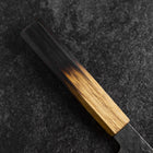 Nakiri AUS-8 Kurouchi Tsuchime Yaki Urushi Handle 170mm (6.7”)-[Musashi]-[Japanese-Kitchen-Knives]