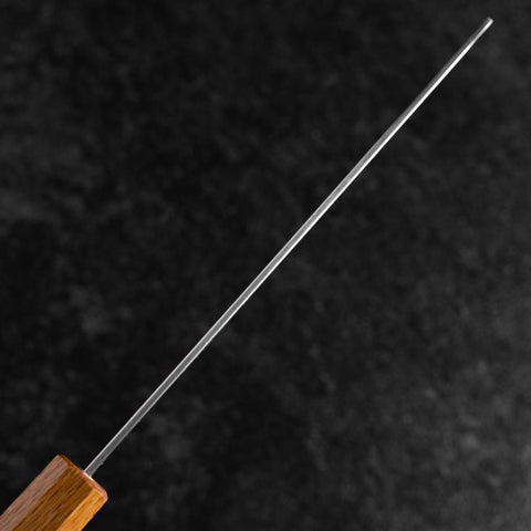 Nakiri AUS-8 Polished Oak Handle 165mm (6.5”)-[Musashi]-[Japanese-Kitchen-Knives]