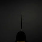 Nakiri Blue Steel #1 Kurouchi Buffalo Magnolia Handle 165mm (6.5”)-[Musashi]-[Japanese-Kitchen-Knives]
