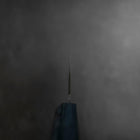 Nakiri Blue Steel #1 Kurouchi Dark Blue Urushi Handle 165mm-[Musashi]-[Japanese-Kitchen-Knives]