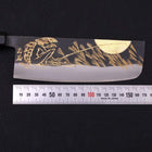 Nakiri Blue Steel #2 Kurouchi Chokin Kappa Fishing Focus Buffalo Ebony Handle 165mm (6.5”)-[Musashi]-[Japanese-Kitchen-Knives]