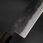 Nakiri Blue Steel #2 Kurouchi Ebony Handle 165mm (6.7”)-[Musashi]-[Japanese-Kitchen-Knives]