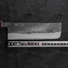 Nakiri Blue Steel #2 Kurouchi Sumi Urushi Handle 165mm (6.5”)-[Musashi]-[Japanese-Kitchen-Knives]