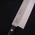 Nakiri Blue Steel #2 Tsuchime Stainless Clad Western Purple Handle 165mm (6.5”)-[Musashi]-[Japanese-Kitchen-Knives]