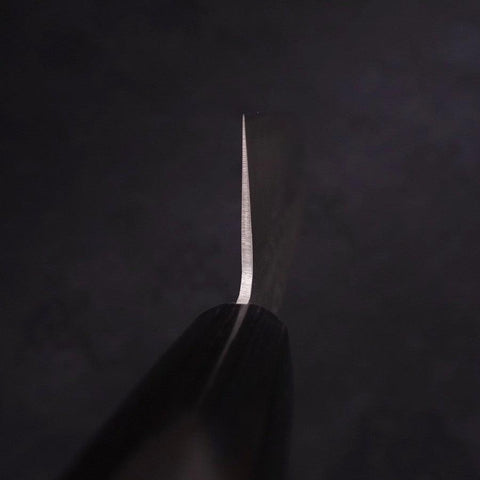 Nakiri Blue Steel #2 Tsuchime Stainless Clad Western Purple Handle 165mm (6.5”)-[Musashi]-[Japanese-Kitchen-Knives]