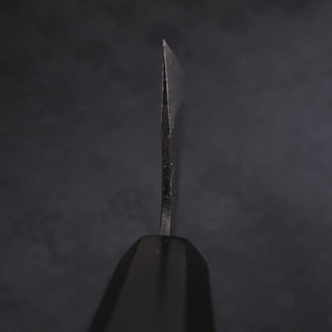 Nakiri Blue Super Kurouchi Buffalo Ebony Handle 165mm-[Musashi]-[Japanese-Kitchen-Knives]