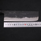 Nakiri Blue Super Kurouchi Buffalo Ebony Handle 165mm-[Musashi]-[Japanese-Kitchen-Knives]