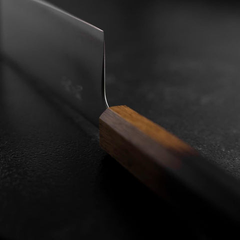 Nakiri Blue Super Polished Yaki Urushi Handle 165mm (6.5”)-[Musashi]-[Japanese-Kitchen-Knives]