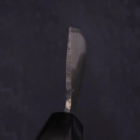 Nakiri Blue Steel #2 Kurouchi Chokin Kappa Fishing Focus Buffalo Ebony Handle 165mm-[Musashi]-[Japanese-Kitchen-Knives]