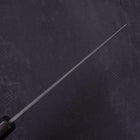 Nakiri Blue Steel #2 Kurouchi Chokin Kappa Fishing Focus Buffalo Ebony Handle 165mm-[Musashi]-[Japanese-Kitchen-Knives]
