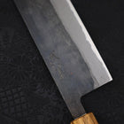 Nakiri Blue Steel #2 Kurouchi Oak Handle 165mm-[Musashi]-[Japanese-Kitchen-Knives]